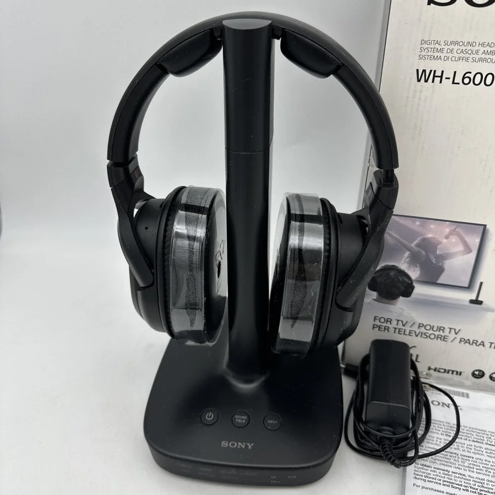 Sony WH-L600 Digital Surround Wireless Headphones Black Untested